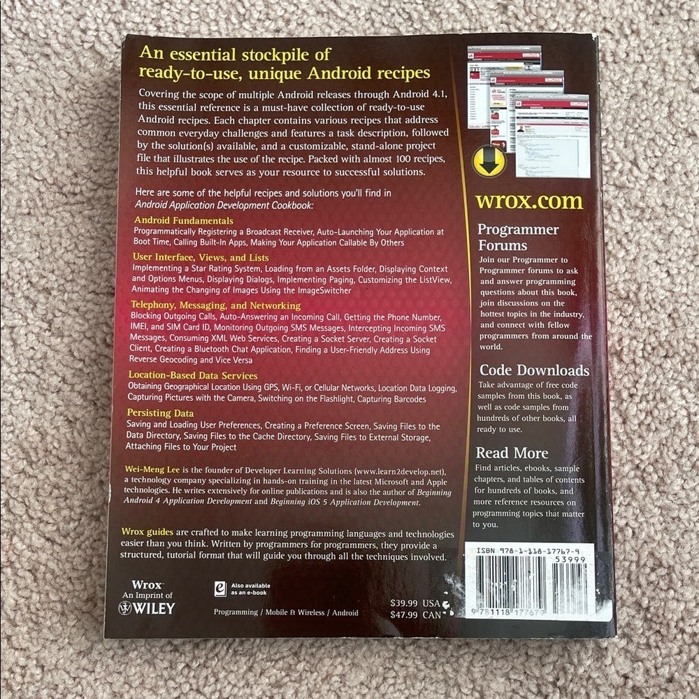 Android Application Development Cookbook - Wei-Meng Lee - Picture 2 of 3